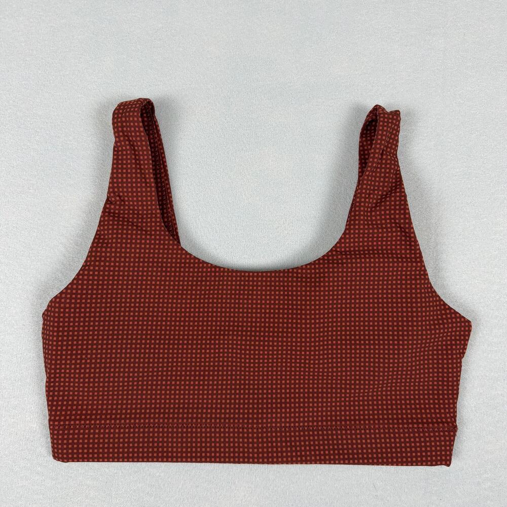 Everlane The Perform Bra – Mini Check Print Small women’s sports bra